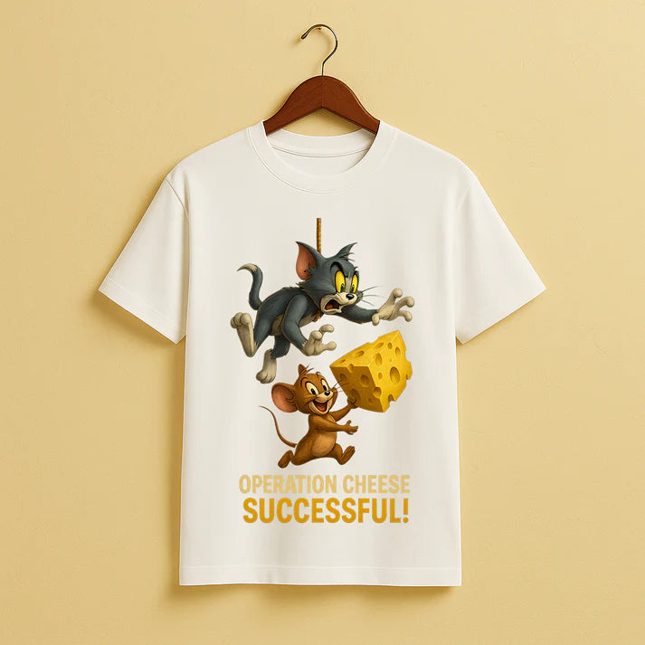 Operation Cheese – Tom & Jerry Heist Mode Graphic T-Shirt