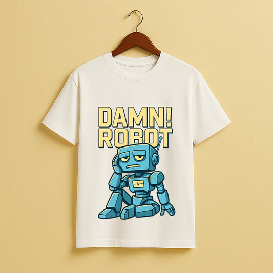 Damn Robot 2.0 – Fed-Up Bot Graphic T-Shirt (Relatable Series)