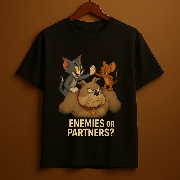 Enemies or Partners? – Tom & Jerry Alliance Graphic T-Shirt