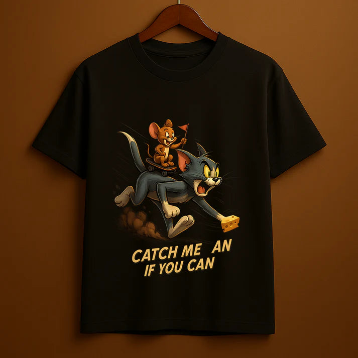 Catch Me If You Can – Tom & Jerry Action Chase Graphic T-Shirt