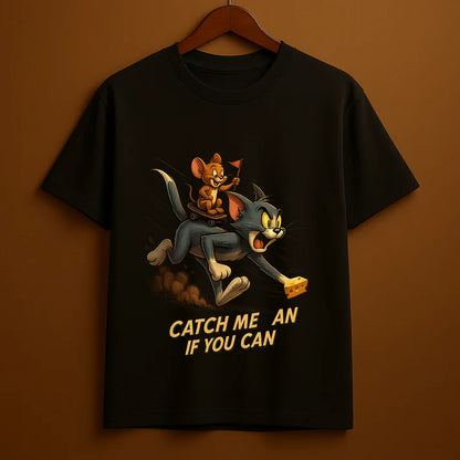 Catch Me If You Can – Tom & Jerry Action Chase Graphic T-Shirt